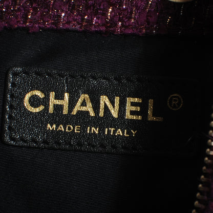 Chanel Tweed Mini Backpack Aubergine 12A 10 of 19