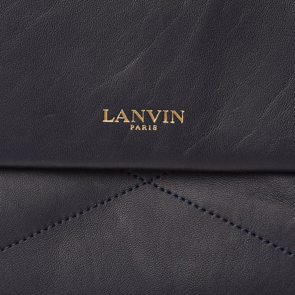 Lanvin Lambskin Quilted Medium Sugar Flap Shoulder Bag Navy 8 of 10