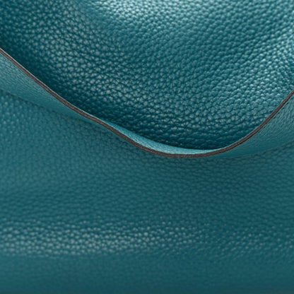 Hermes Taurillon Clemence Lindy 30 Bleu Paon 11 of 19