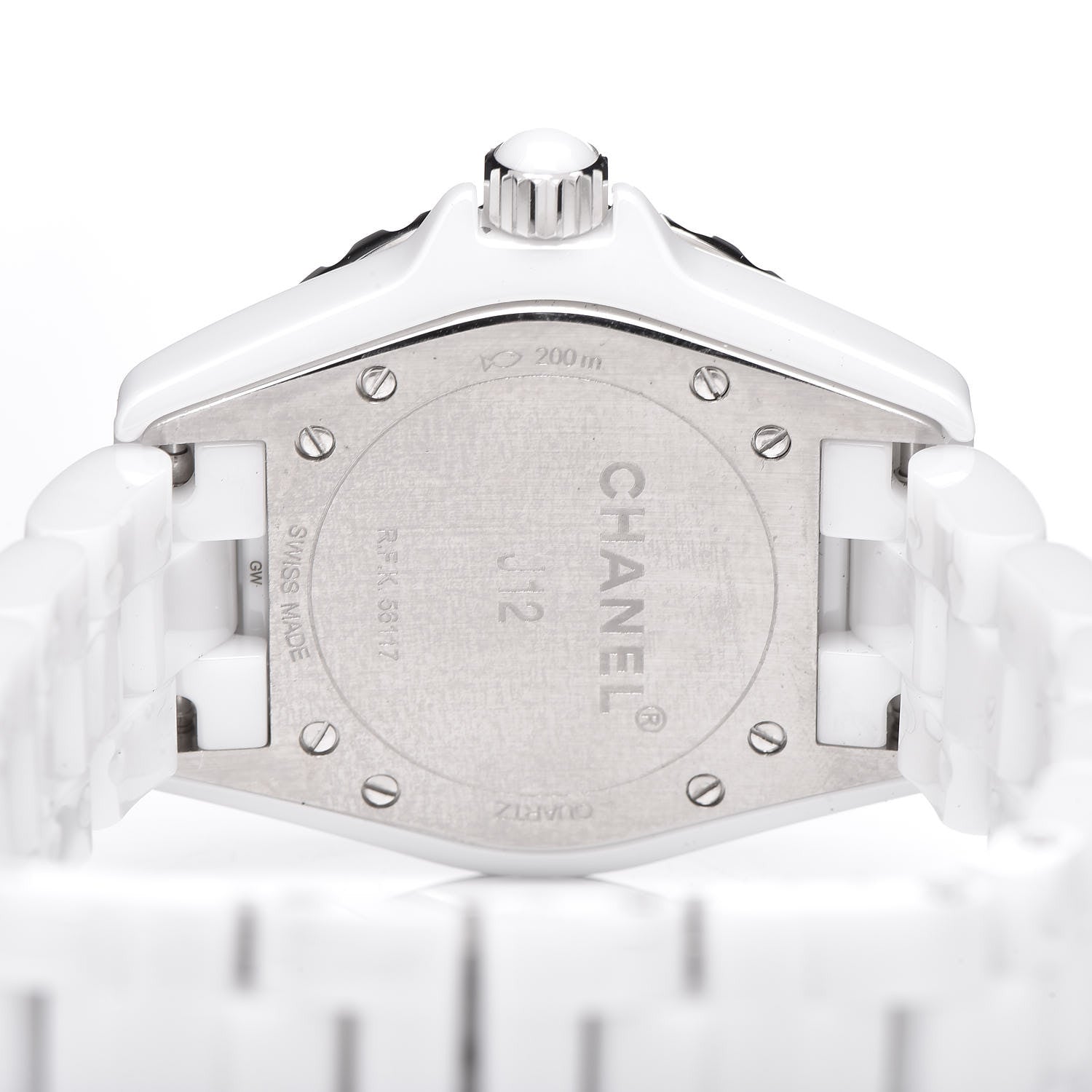 Chanel Stainless Steel Ceramic 33mm J12 Quartz Watch White 5 of 7