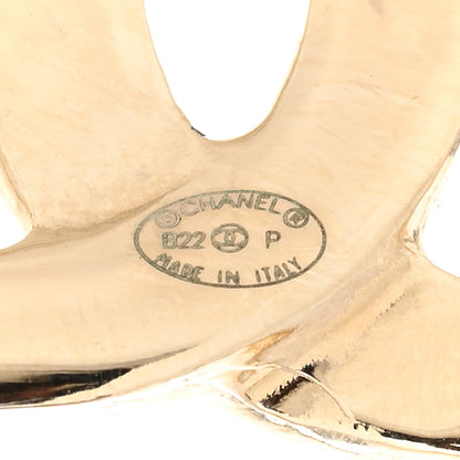 Chanel Metal CC Heart Coco In Love Hoop Earrings Gold 3 of 5