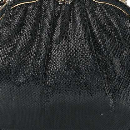 Judith Leiber Snakeskin Crystal Evening Bag Black 11 of 14