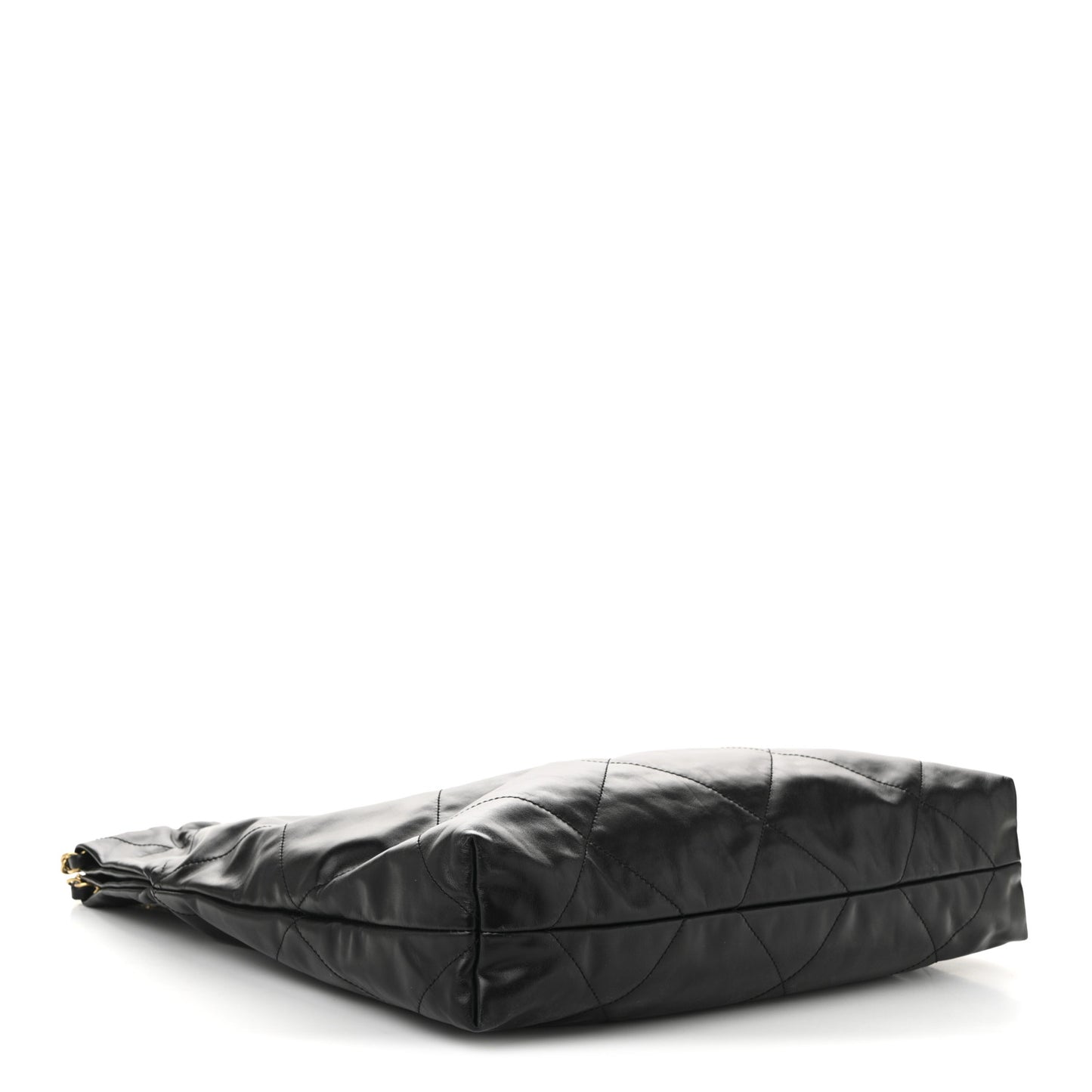 Shiny Calfskin Quilted Chanel 22 Black