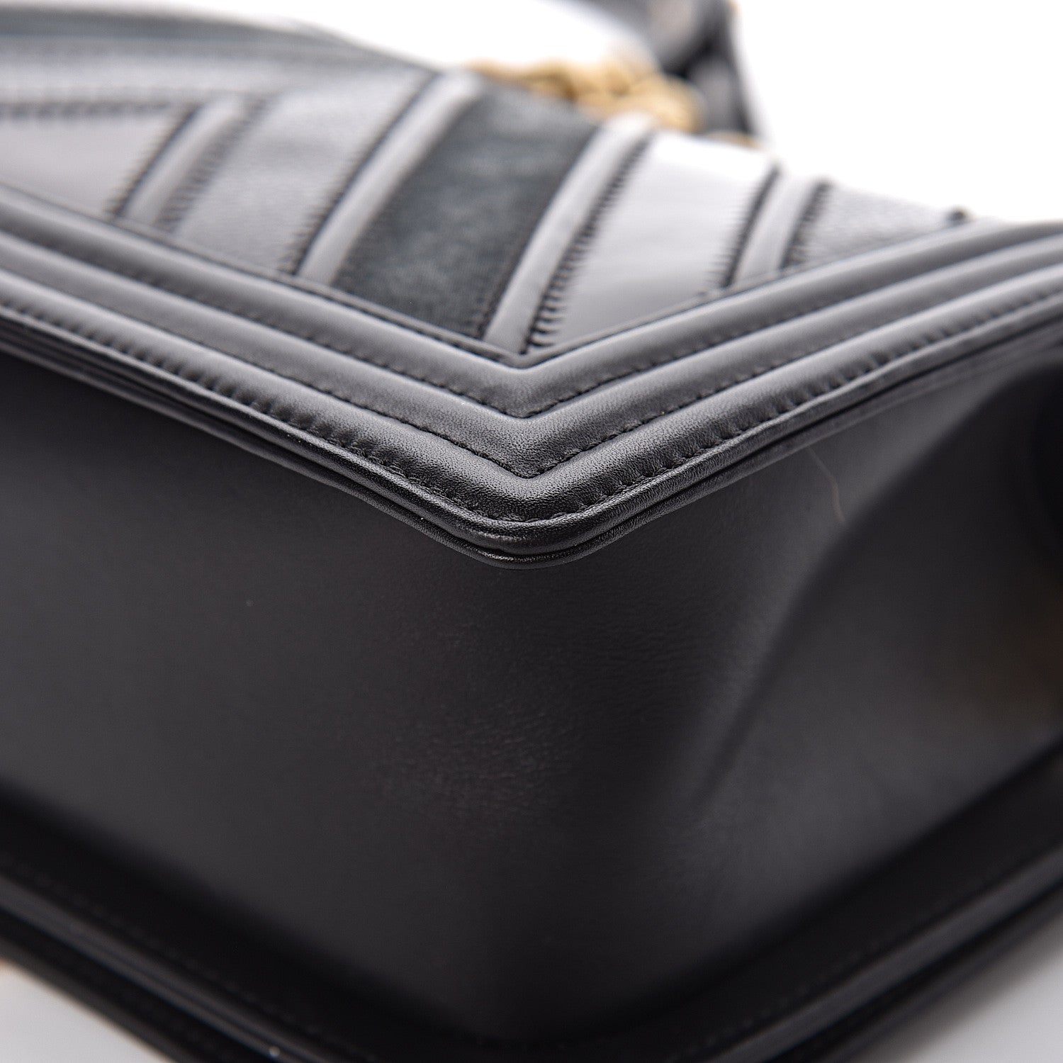 Chanel Caviar Suede Calfskin Chevron Medium Boy Flap Black 15 of 18