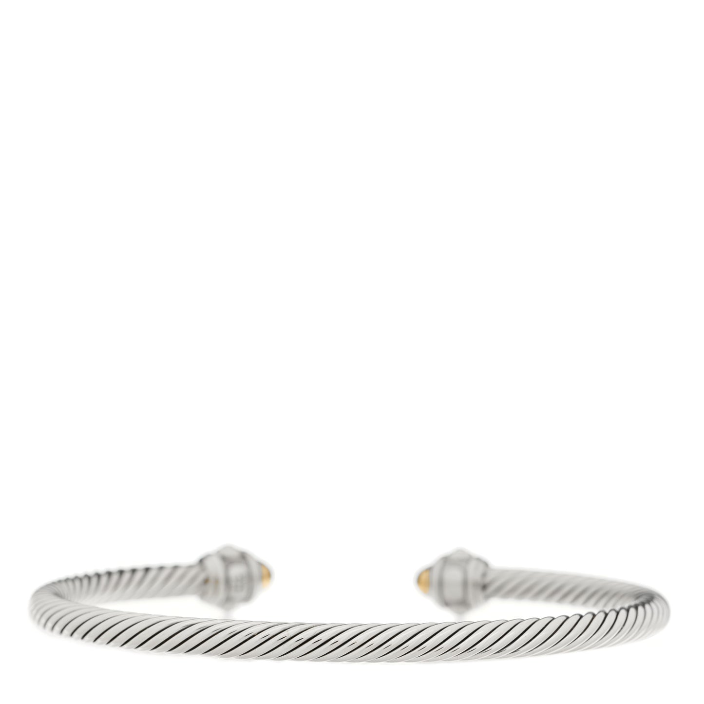 Sterling Silver 18K Yellow Gold 4mm Cable Renaissance Bracelet