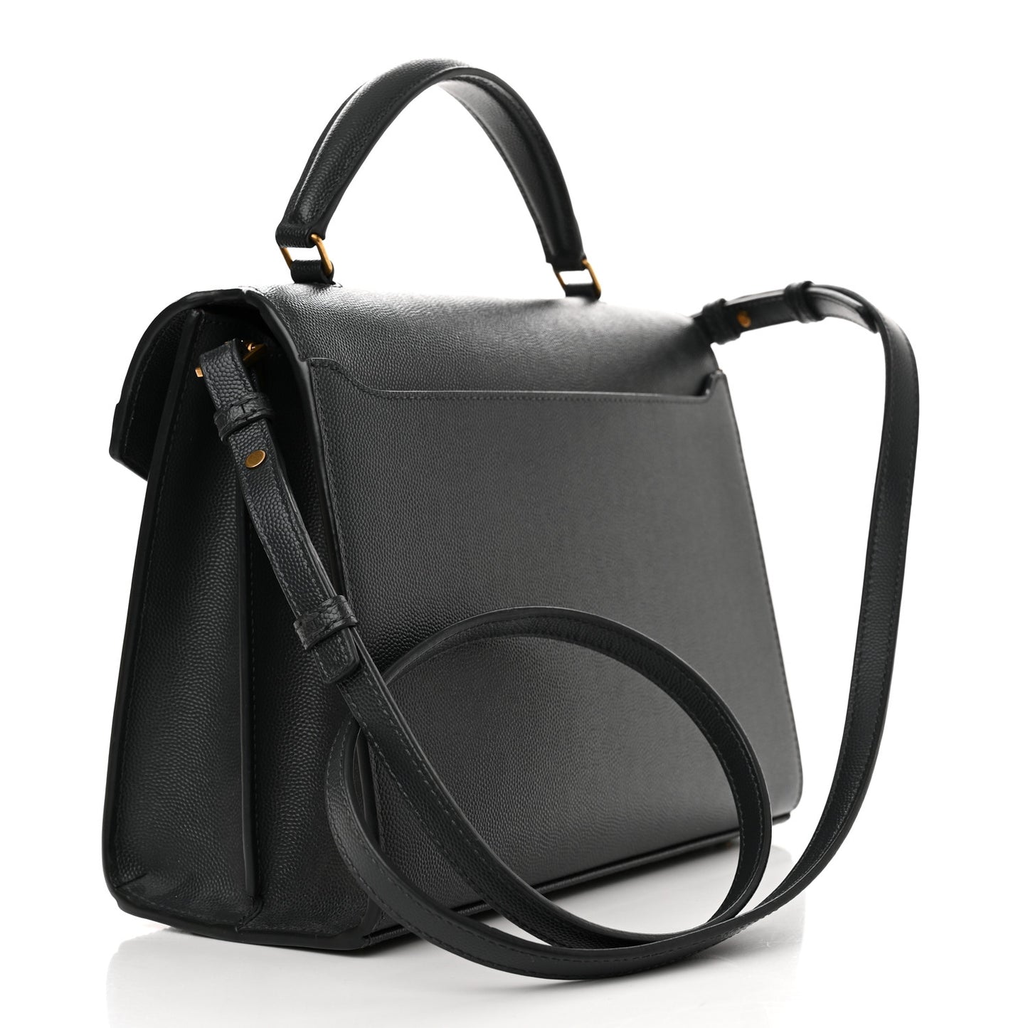 Grain de Poudre Medium Classic Monogram Cassandra Top Handle Dark Smog