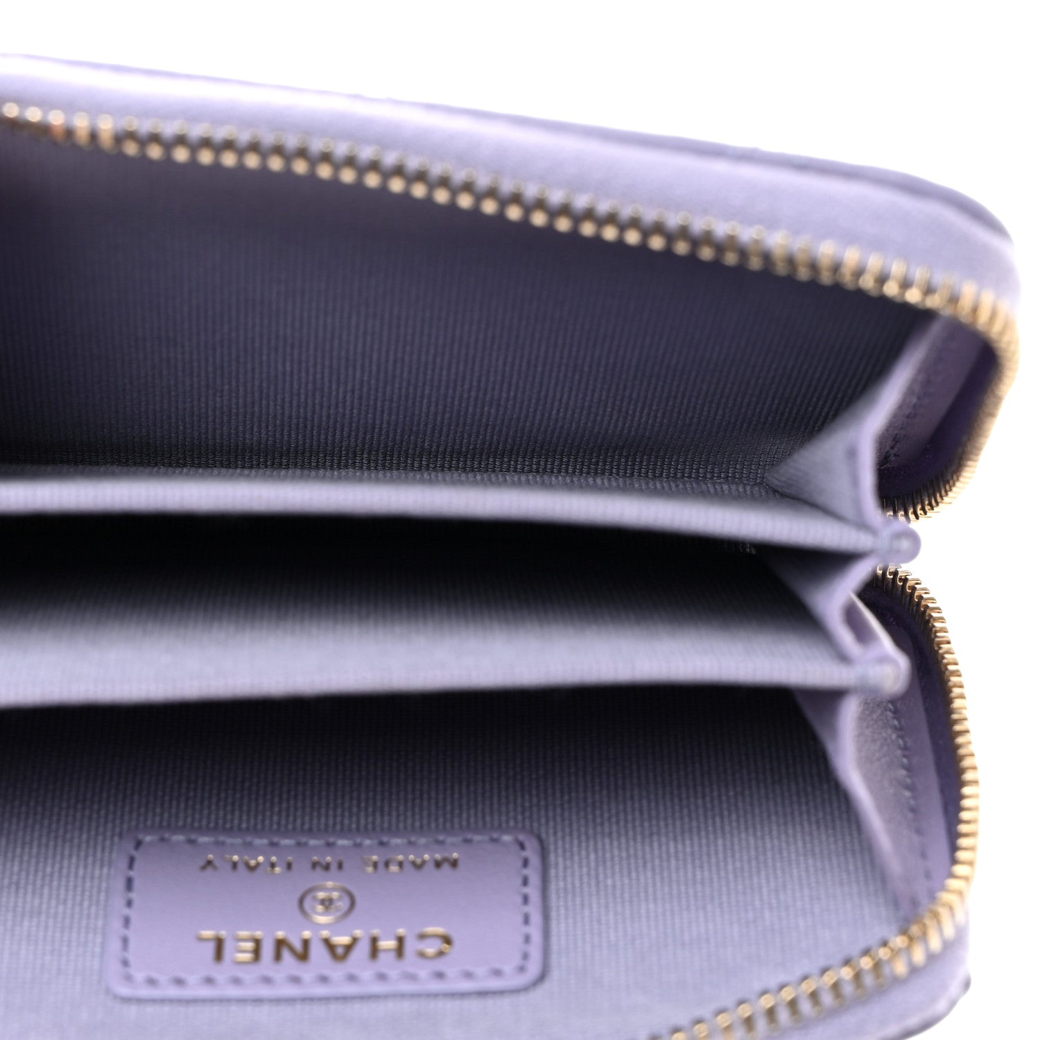 Chanel Caviar Quilted Zip Coin Purse Light Purple 5 of 8