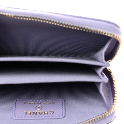 Chanel Caviar Quilted Zip Coin Purse Light Purple 5 of 8