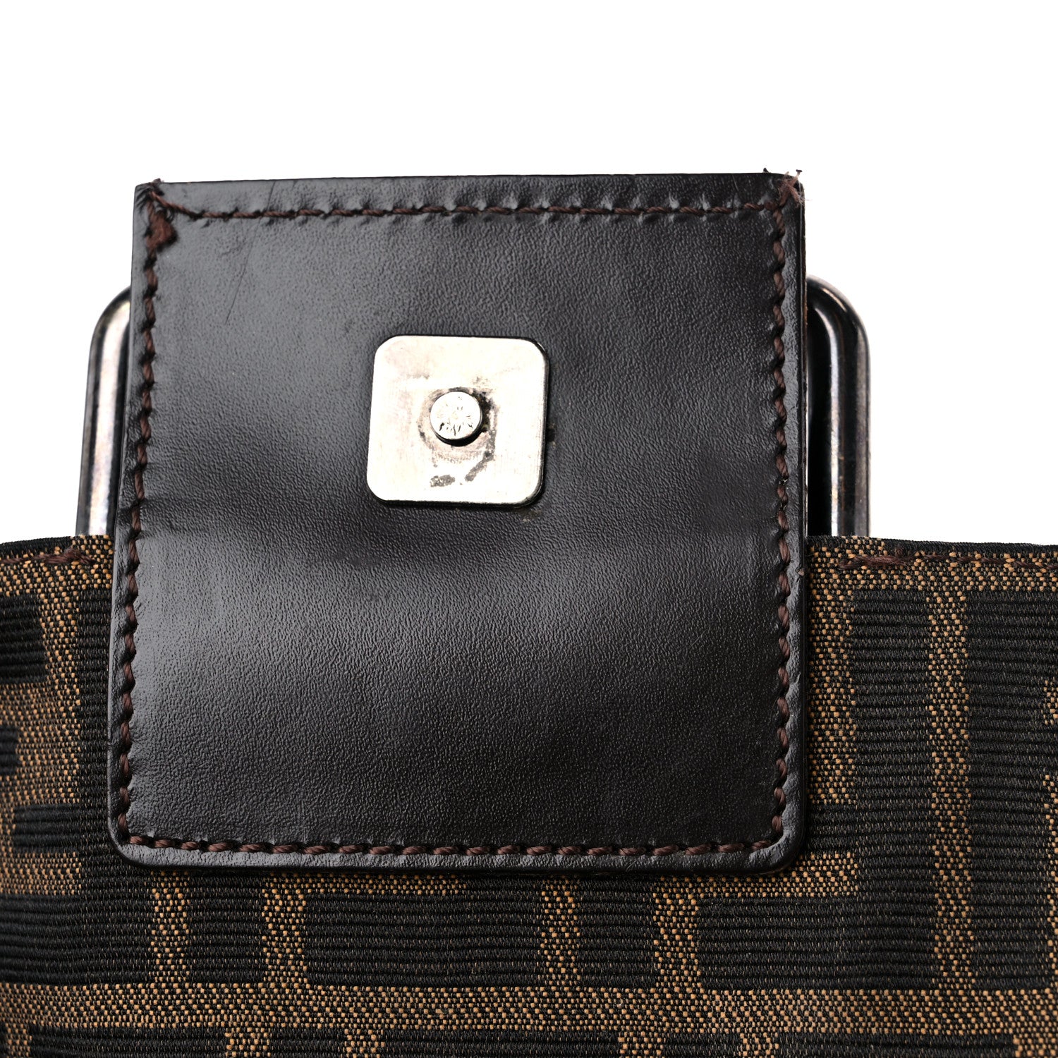 Fendi Zucca Buckle Shoulder Bag Tobacco 13 of 19