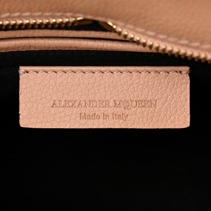 Alexander McQueen Pebbled Calfskin Mini Skull Padlock Zip Around Tote Boudoir 6 of 12