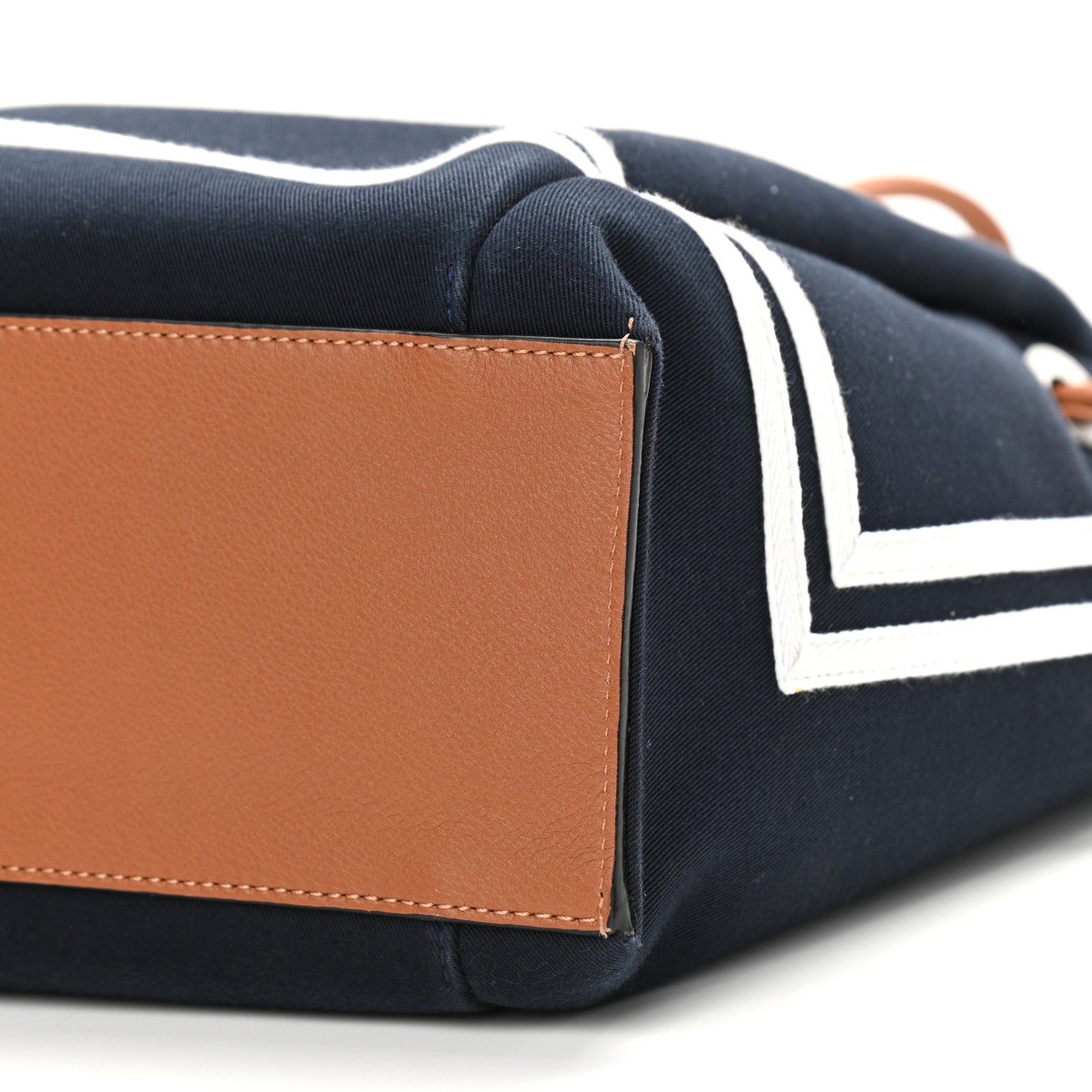 Loewe Canvas Calfskin Flamenco Knot Tote Deep Blue Soft White 10 of 10