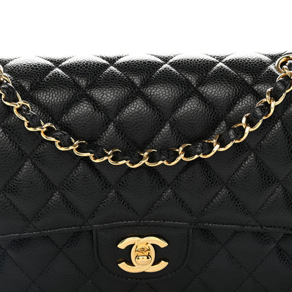 Chanel Caviar Quilted Medium Double Flap Black 8 of 11