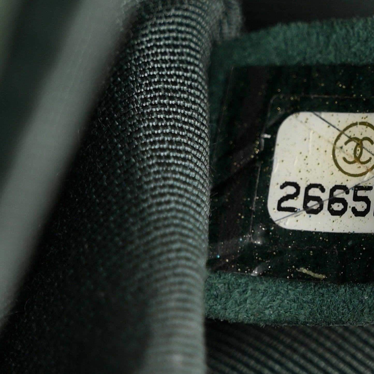 Caviar Chevron Quilted Medium Boy Flap Dark Green