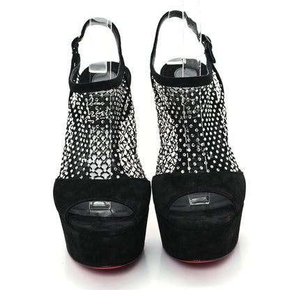 Christian Louboutin Suede Crystal Pumps 37.5 Black 3 of 9