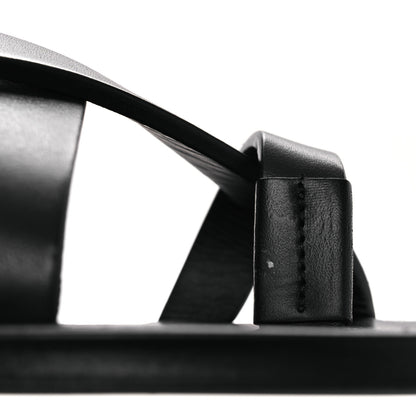Saint Laurent Calfskin Mens Culver Flat Mules Sandals 41 Black 11 of 12