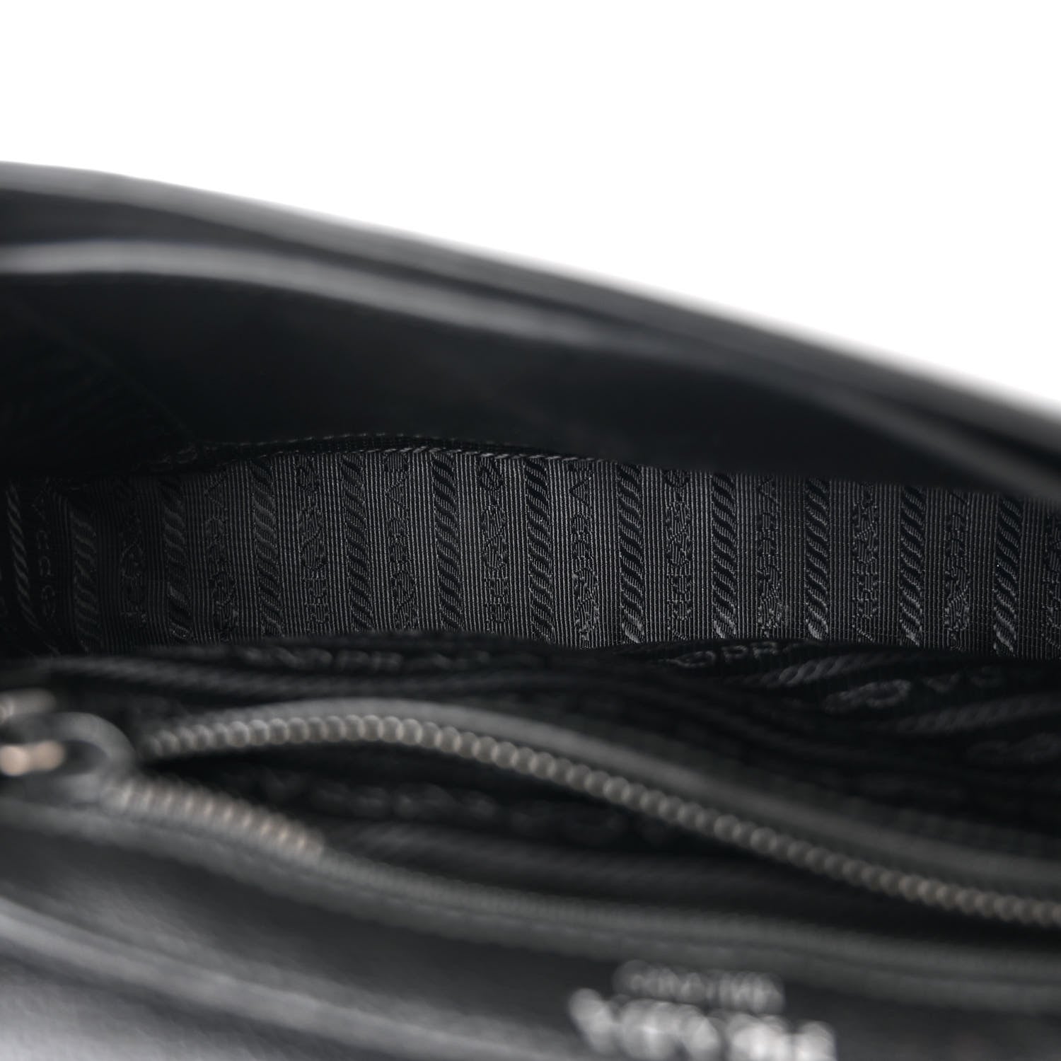 Prada Glace Calfskin Studded Crossbody Black 5 of 11