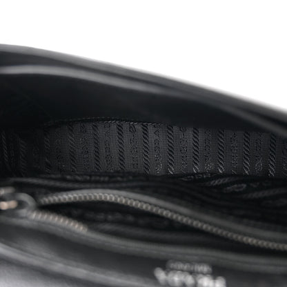 Prada Glace Calfskin Studded Crossbody Black Black 5 of 11