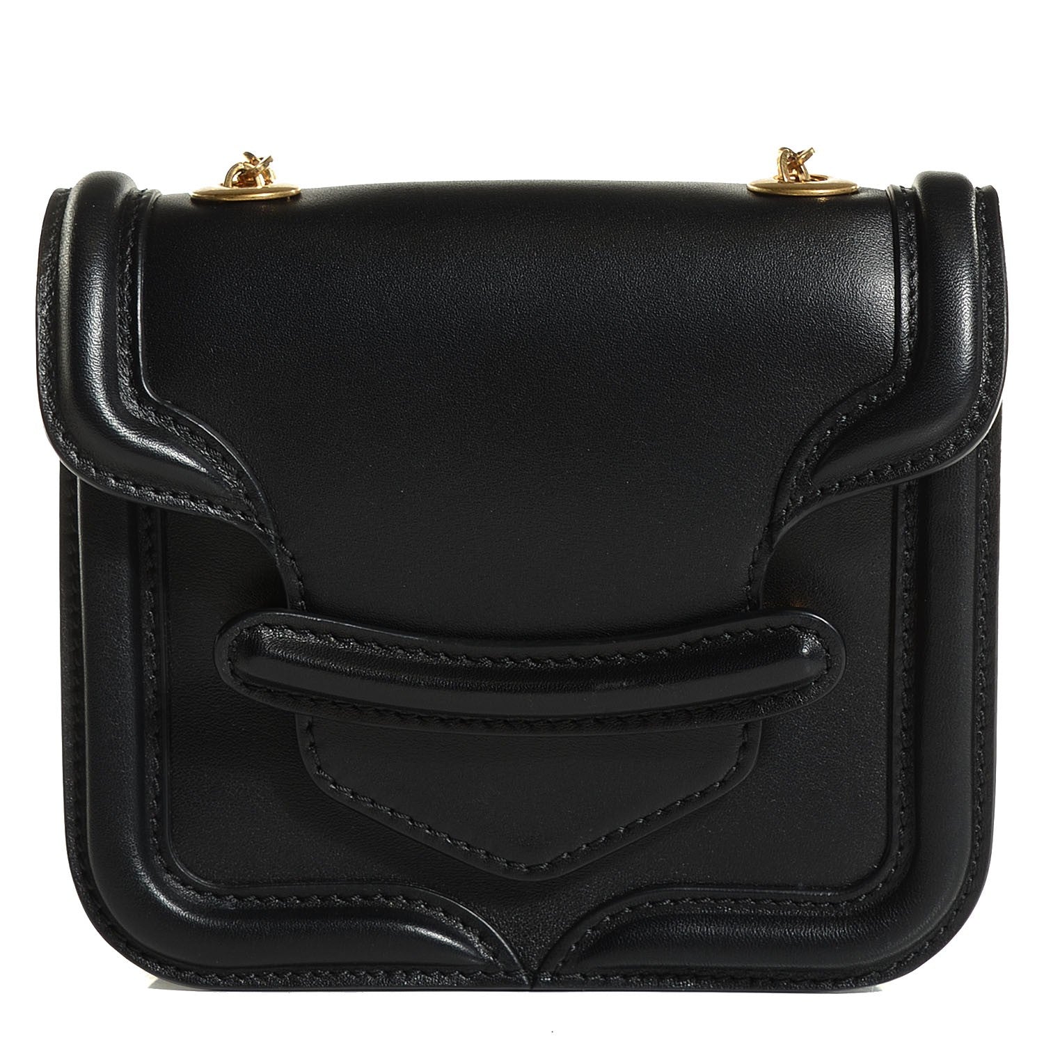 Alexander McQueen Calfskin Mini Heroine Chain Satchel Black 1 of 9