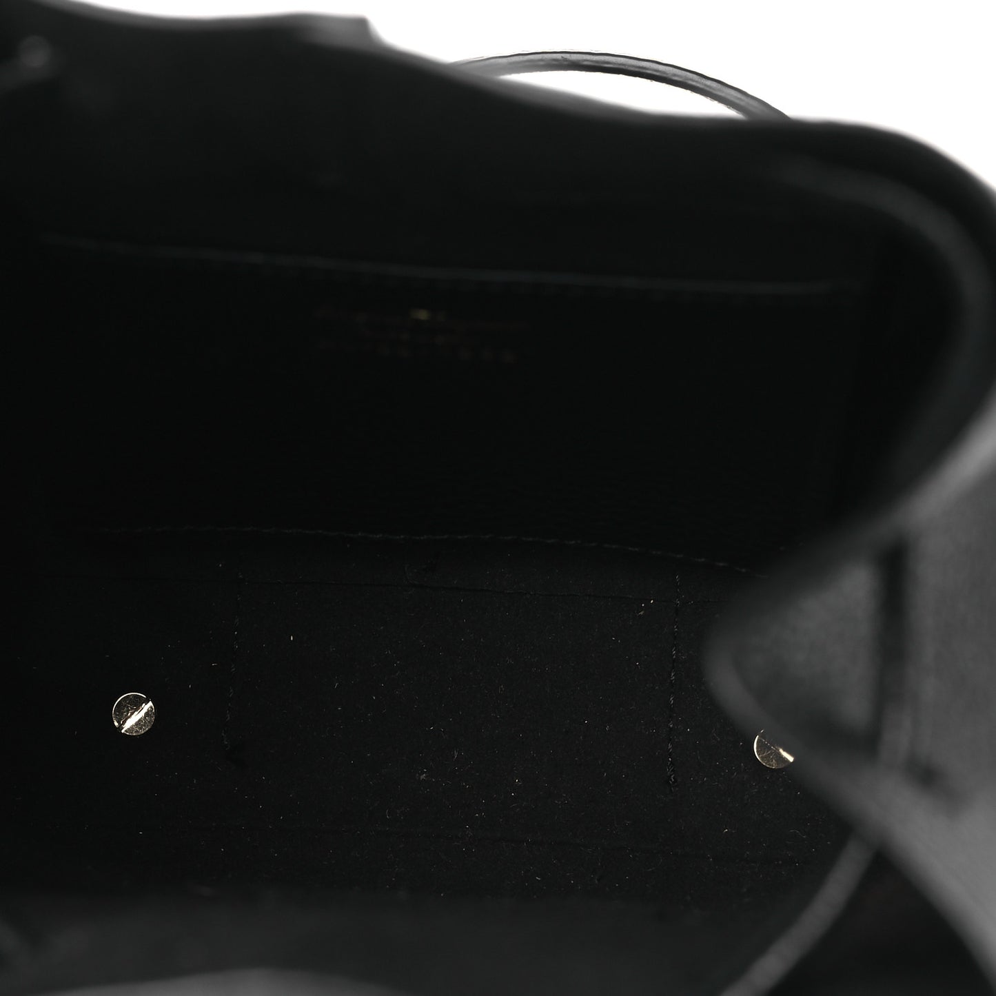 Grained Calfskin Mini Gancino Bucket Bag Black