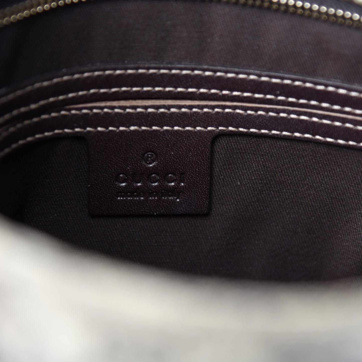 GG Supreme Monogram Small Flat Messenger Bag Dark Brown