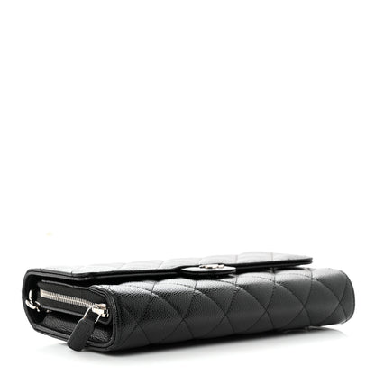 Chanel Caviar Quilted Phone Holder Wallet on Removable Chain Black 4 of 15