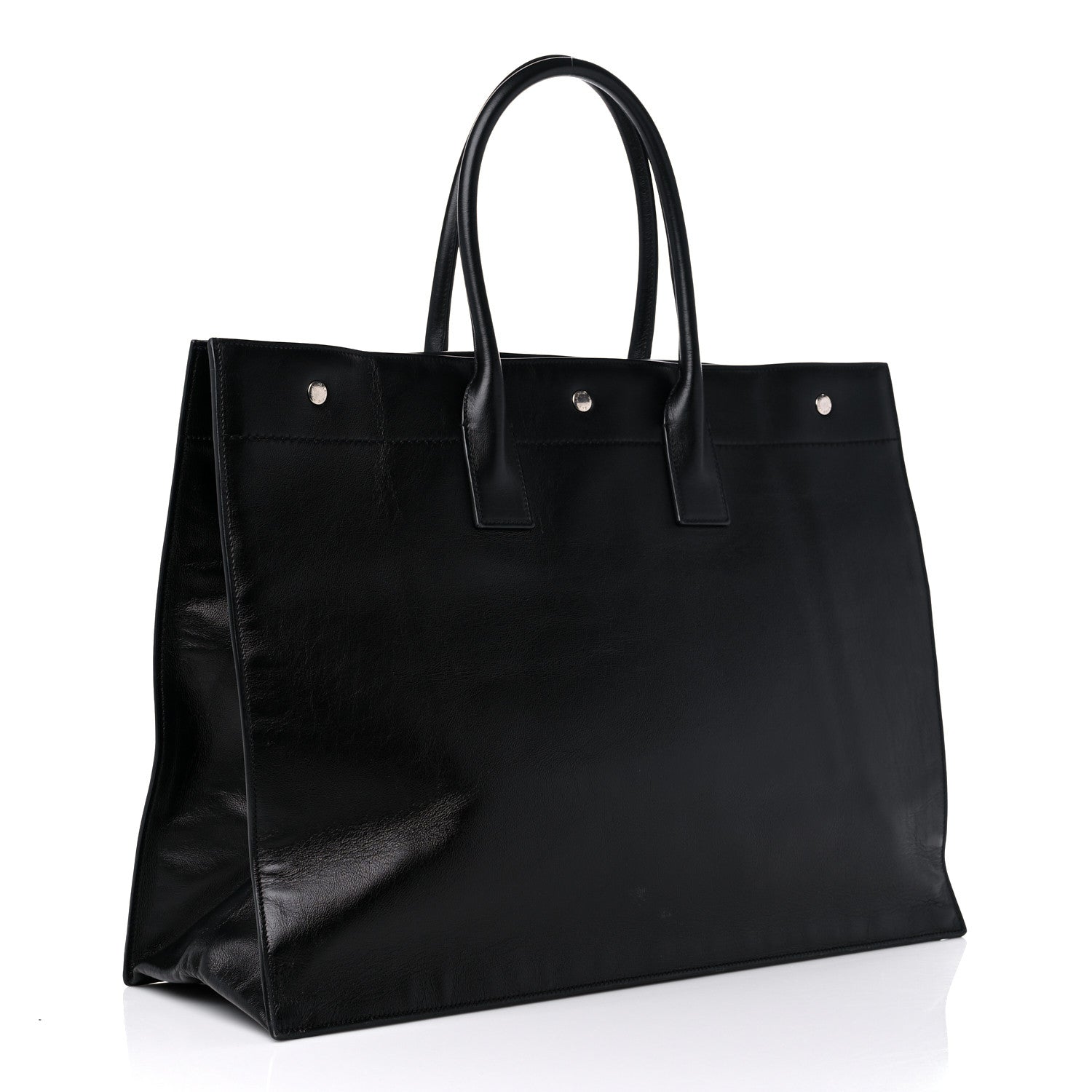Saint Laurent Vitello Rive Gauche Large Tote Black 3 of 10