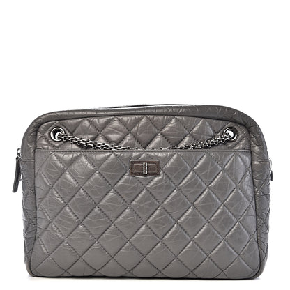 Chanel Aged Calfskin Quilted Large Reissue Camera Case Grey 1 of 14
