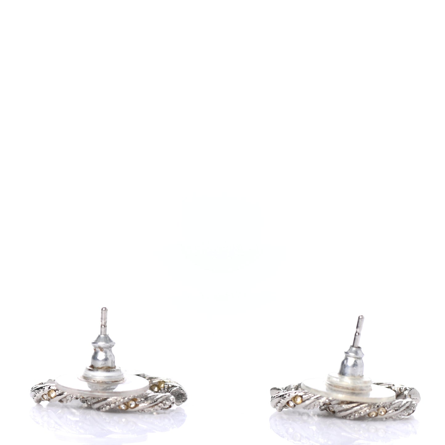 Twisted CC Earrings Silver