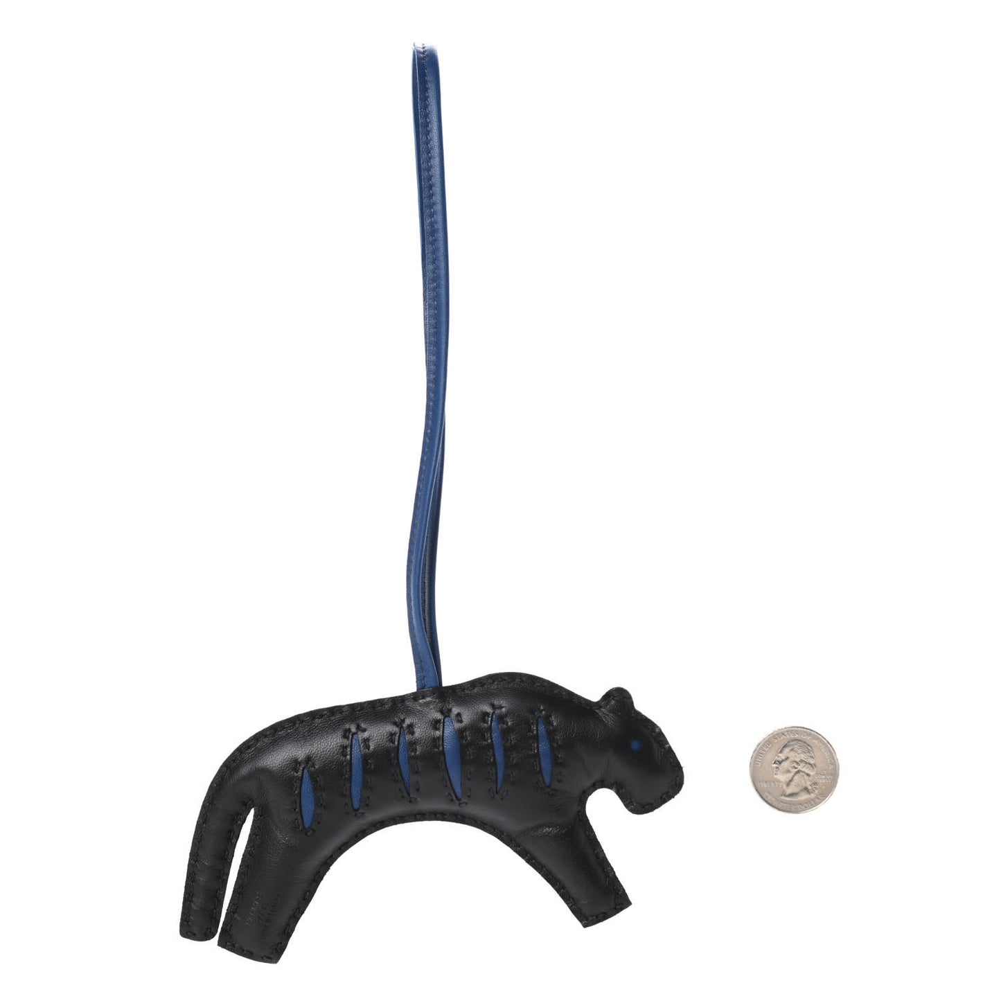 Milo Lambskin Rooroo Bag Charm Black Bleu de Malte