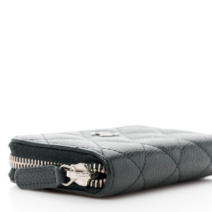 Chanel Caviar Quilted Zip Coin Purse Black 9 of 11
