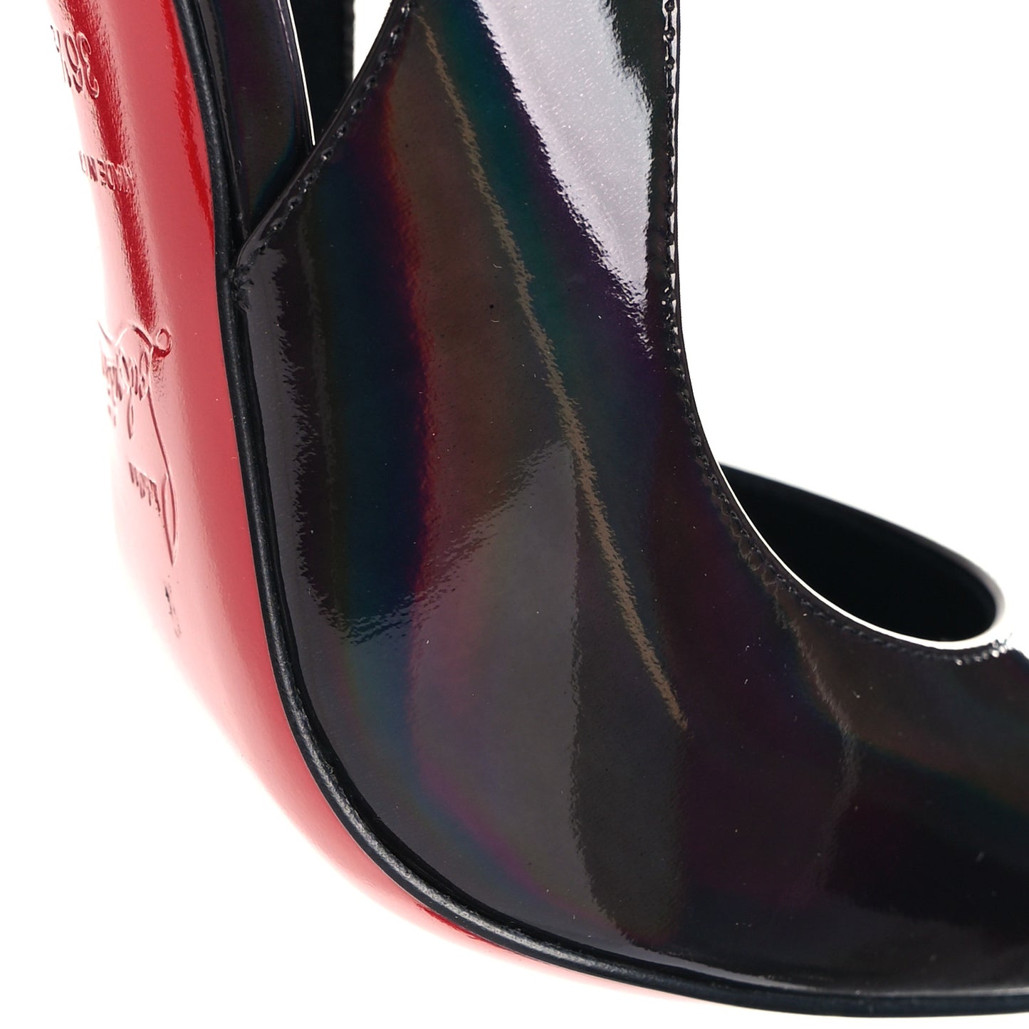 Metallic Patent Psychic Hot Chick Slingback 100 Pumps 36.5 Black