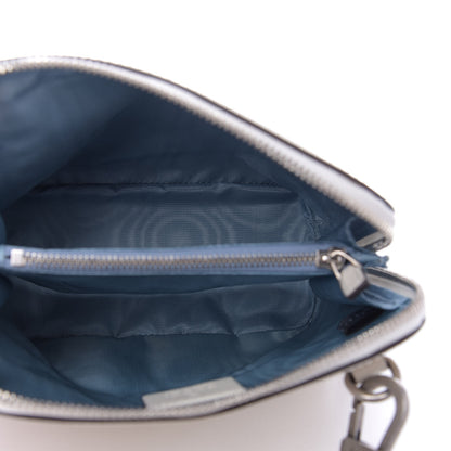 Gucci X SEGA Calfskin GUCCY Stars Mini Dome Shoulder Bag Mystic White Gold 5 of 9