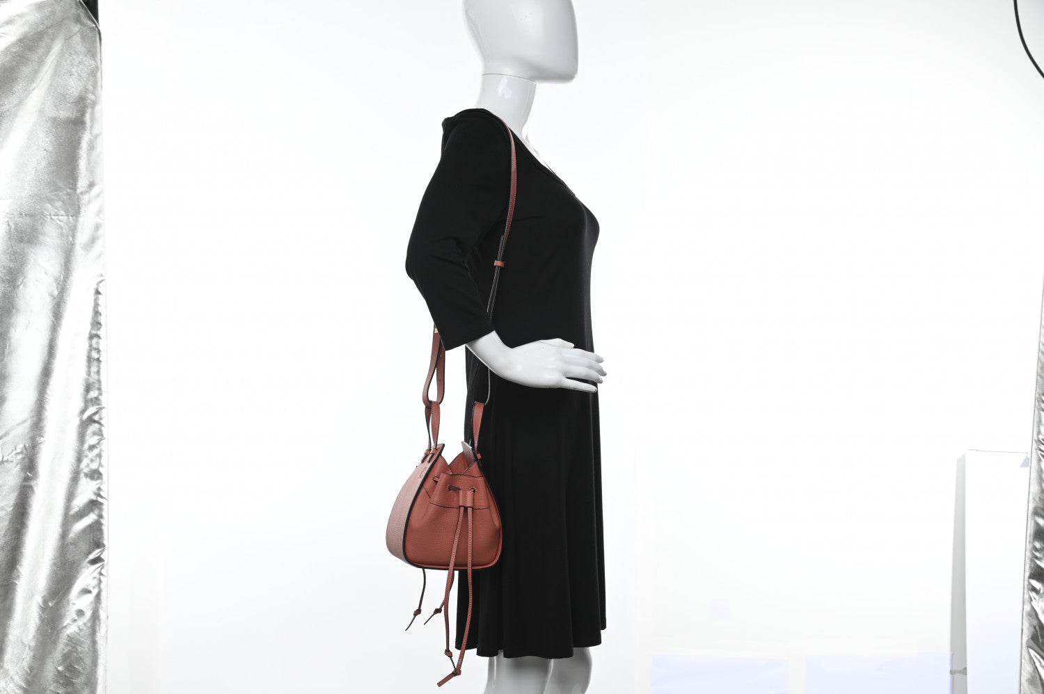 Loewe Calfskin Mini Hammock Shoulder Bag Pink Tulip 2 of 9