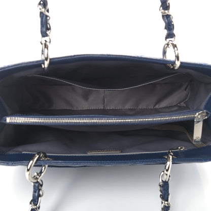 Chanel Caviar Quilted Grand Shopping Tote GST Dark Navy Blue 5 of 11