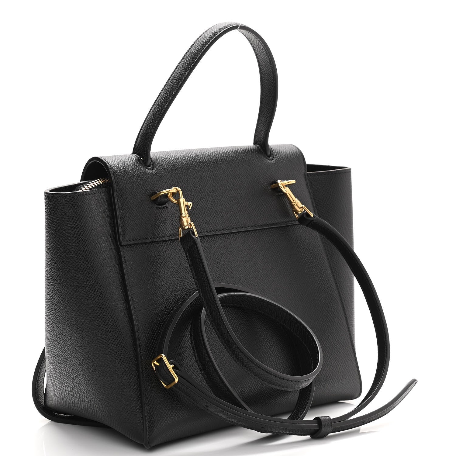 Celine Grained Calfskin Nano Belt Bag Black 3 of 9
