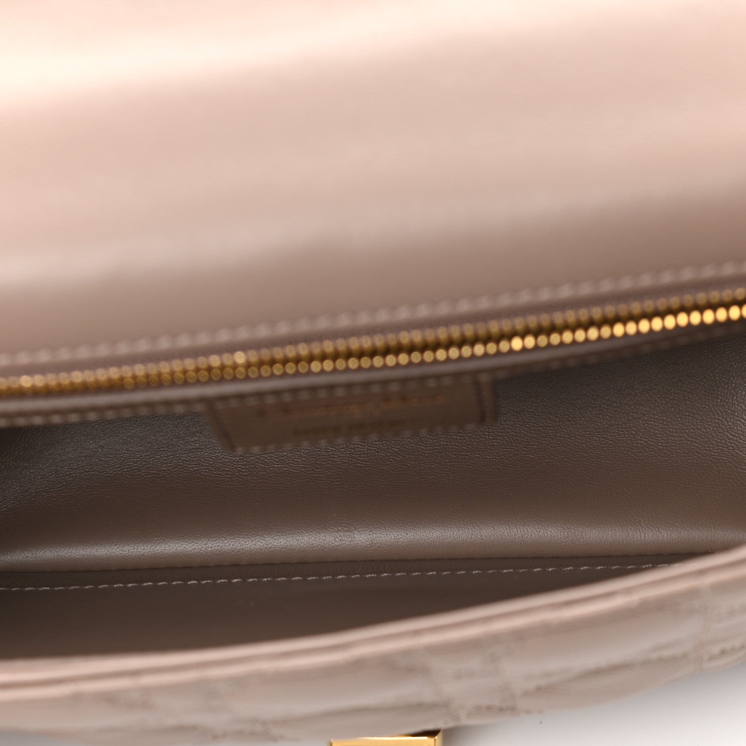 Christian Dior Lambskin Cannage Medium Caro Bag Warm Taupe 5 of 11