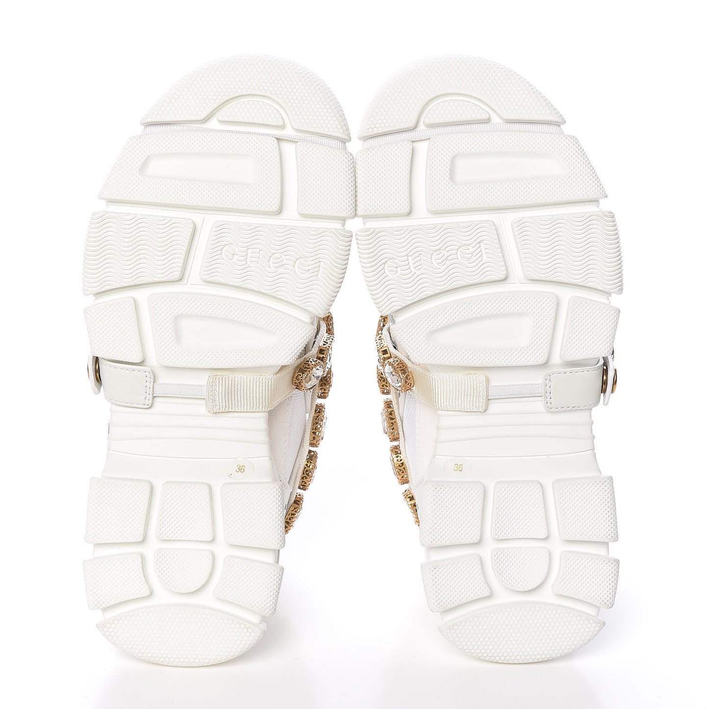 X SEGA Mesh Calfskin Suede Removable Crystals Womens Flashtrek Sneakers 36 Great White
