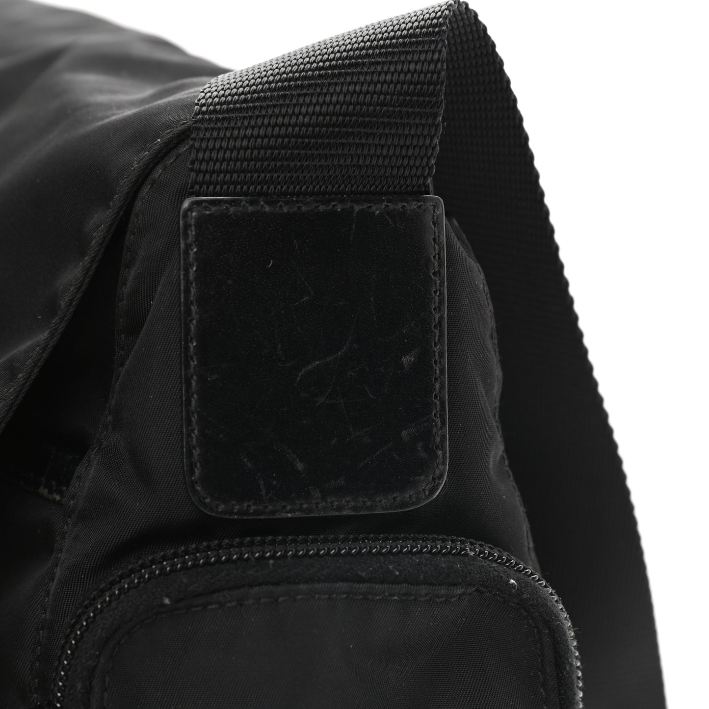 Tessuto Nylon Messenger Bag Black
