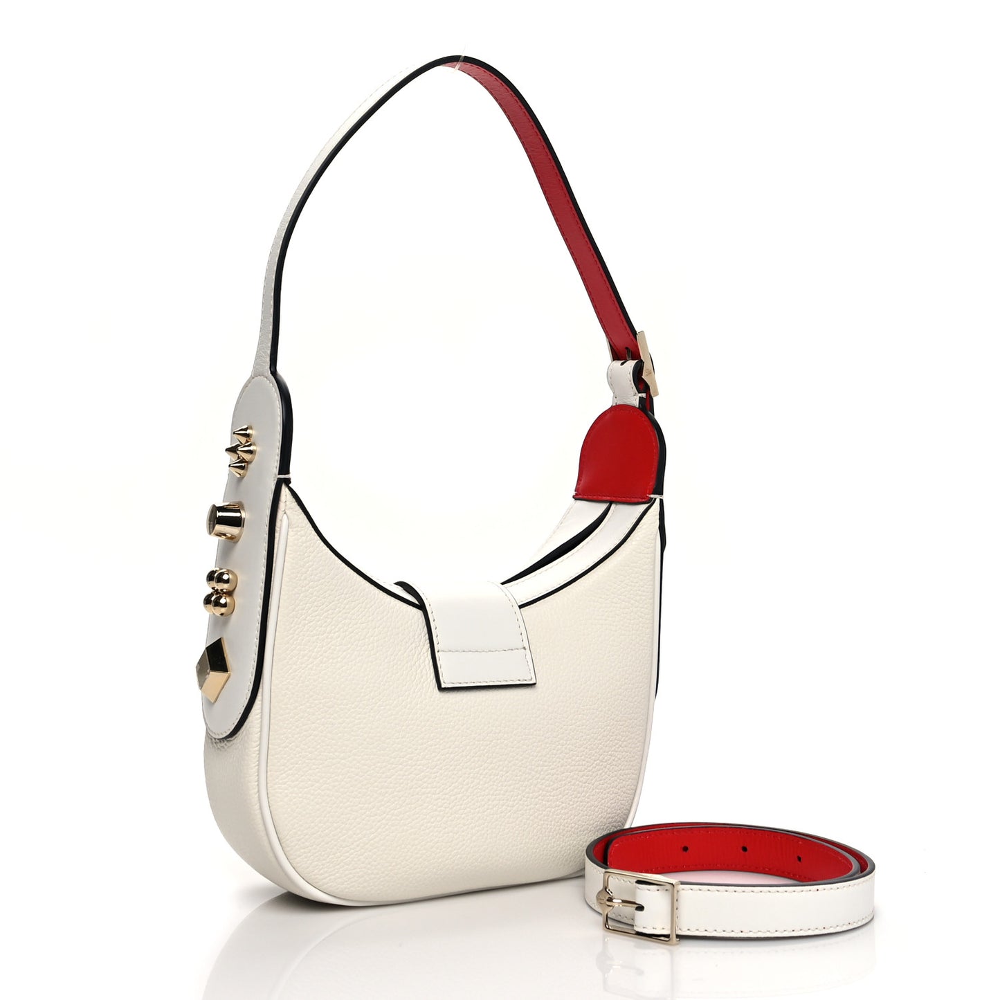 Calfskin Mini Carasky Shoulder Bag White