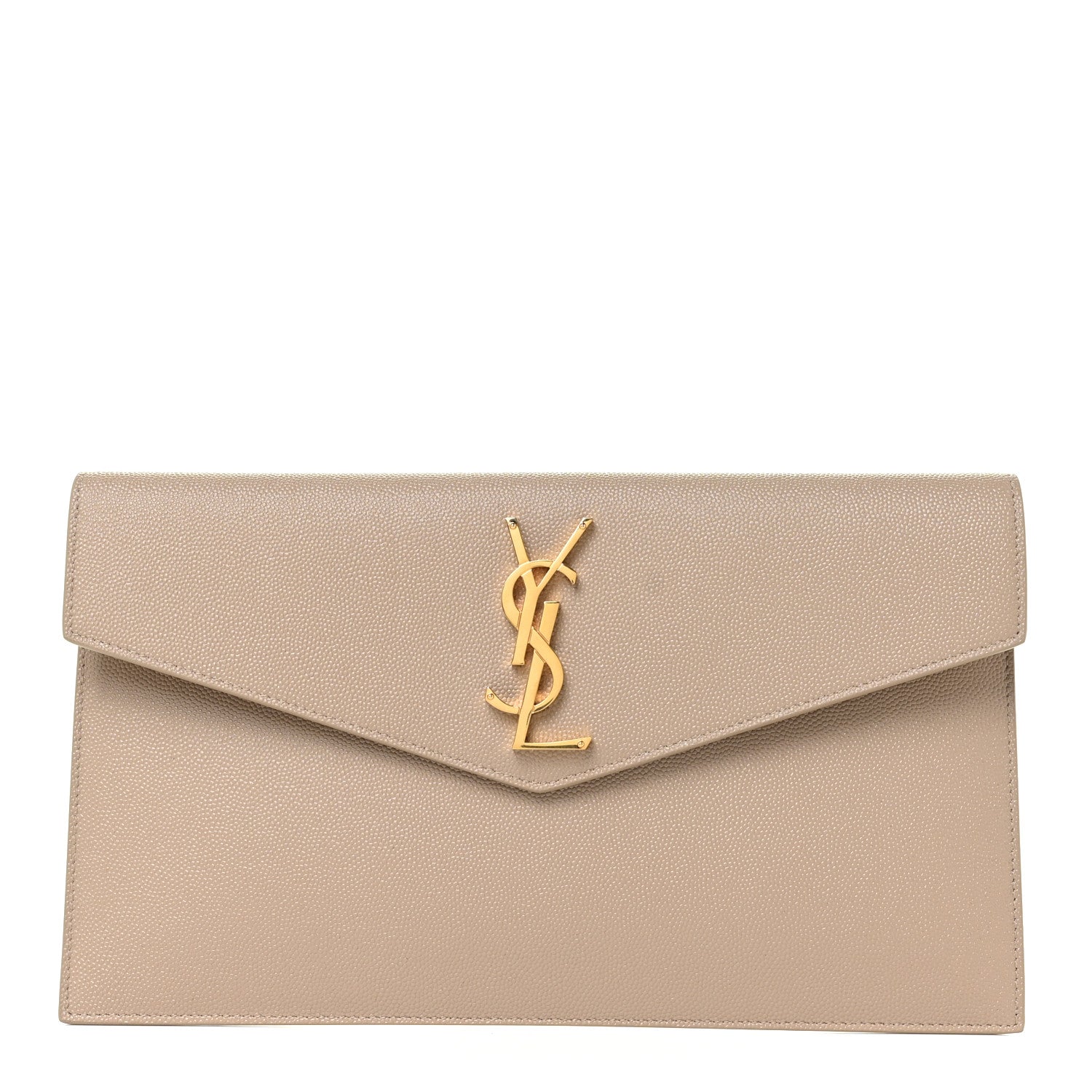 Saint Laurent Grain De Poudre Uptown Pouch Dark Beige 1 of 12