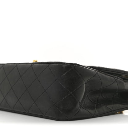 Chanel Lambskin Quilted Medium Double Flap Black 10 of 14