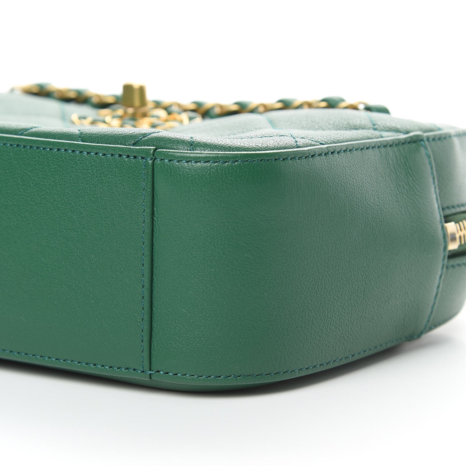 Chanel Goatskin Quilted 19 Camera Case Green 11 of 12