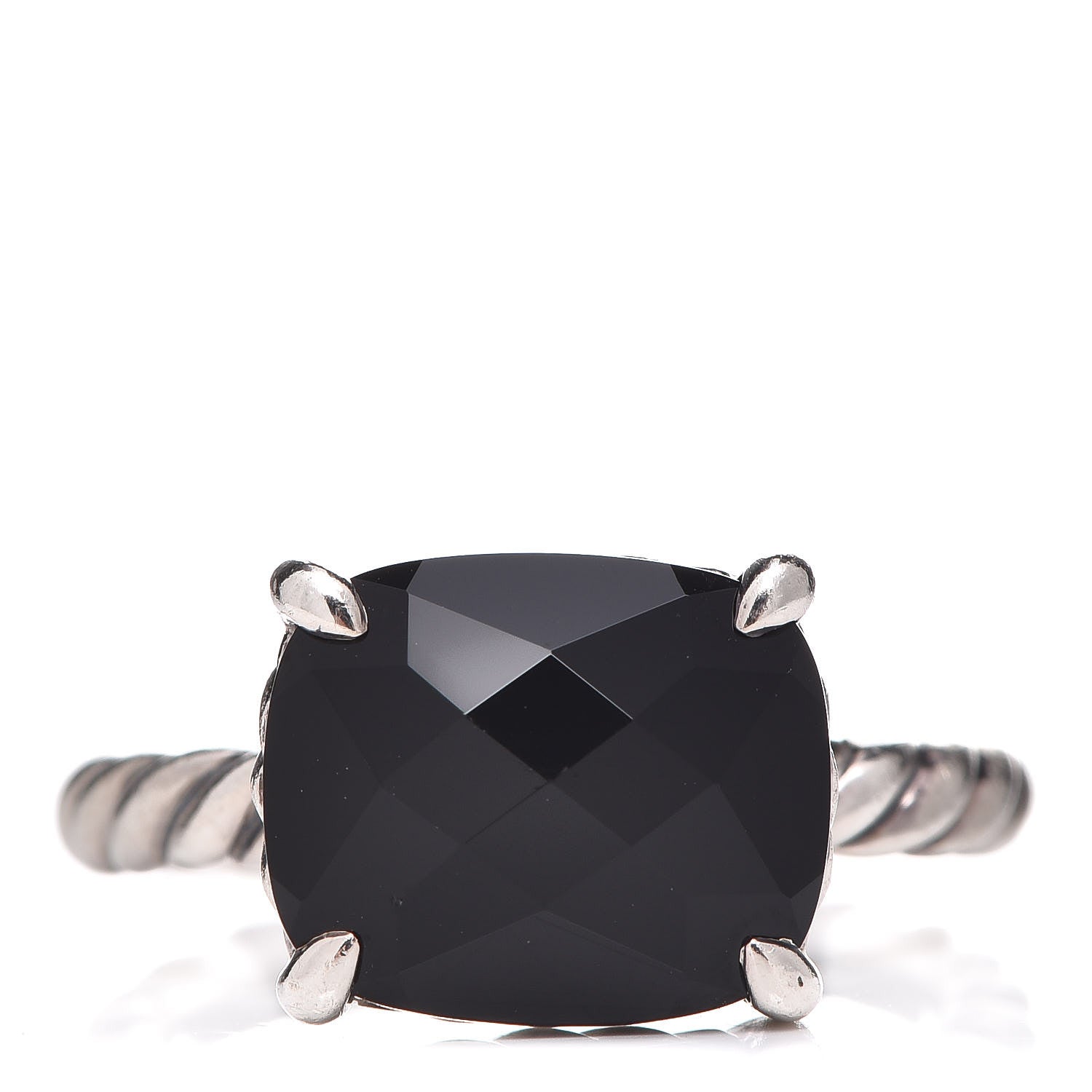 David Yurman Sterling Silver Black Onyx Color Classics Stack Ring 51 5.75 1 of 6