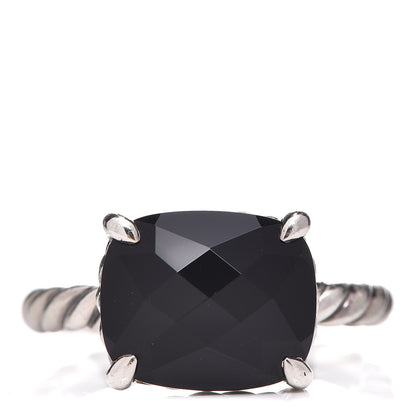 David Yurman Sterling Silver Black Onyx Color Classics Stack Ring 51 5.75 1 of 6