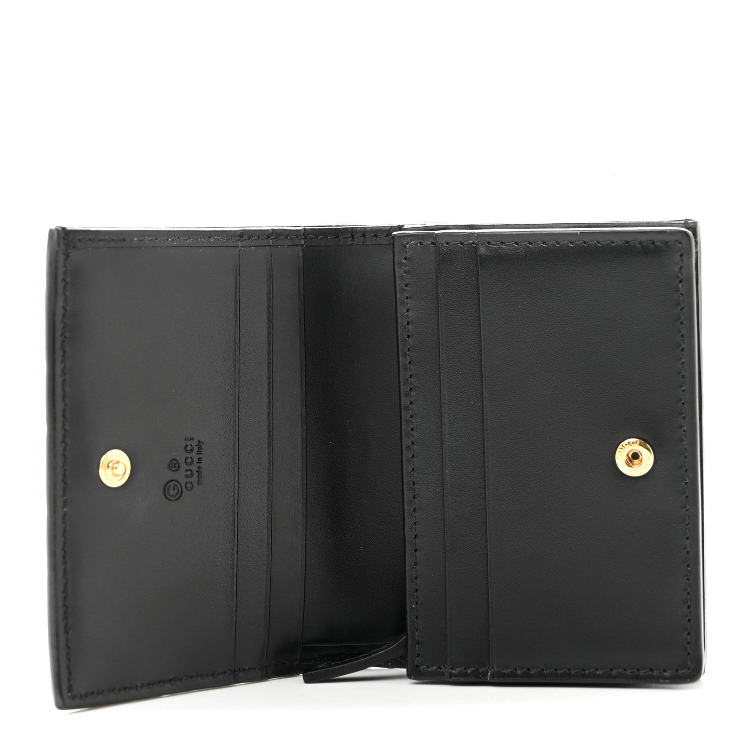 Gucci Guccissima Card Case Wallet Black 5 of 8