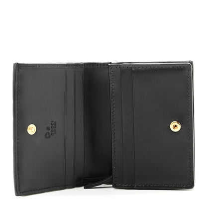 Gucci Guccissima Card Case Wallet Black 5 of 8