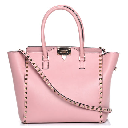 Valentino Garavani Vitello Rockstud Double Handle Tote Pop Gardenia 1 of 11