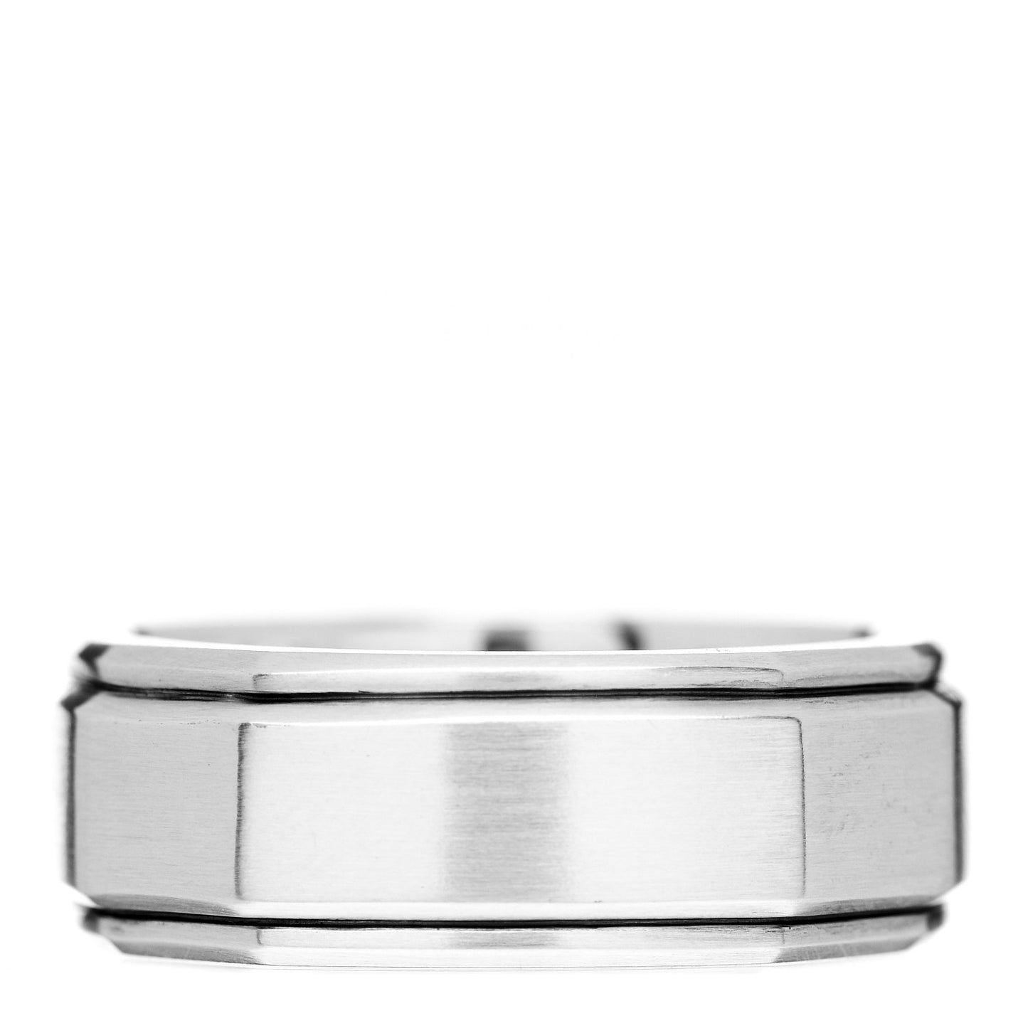 Sterling Silver 9mm Deco Band Ring 65 11