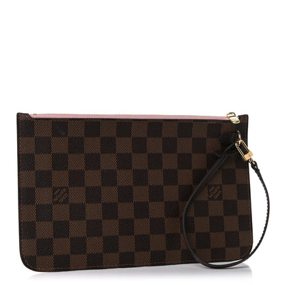 Louis Vuitton Damier Ebene Neverfull MM GM Pochette Rose Ballerine 4 of 9
