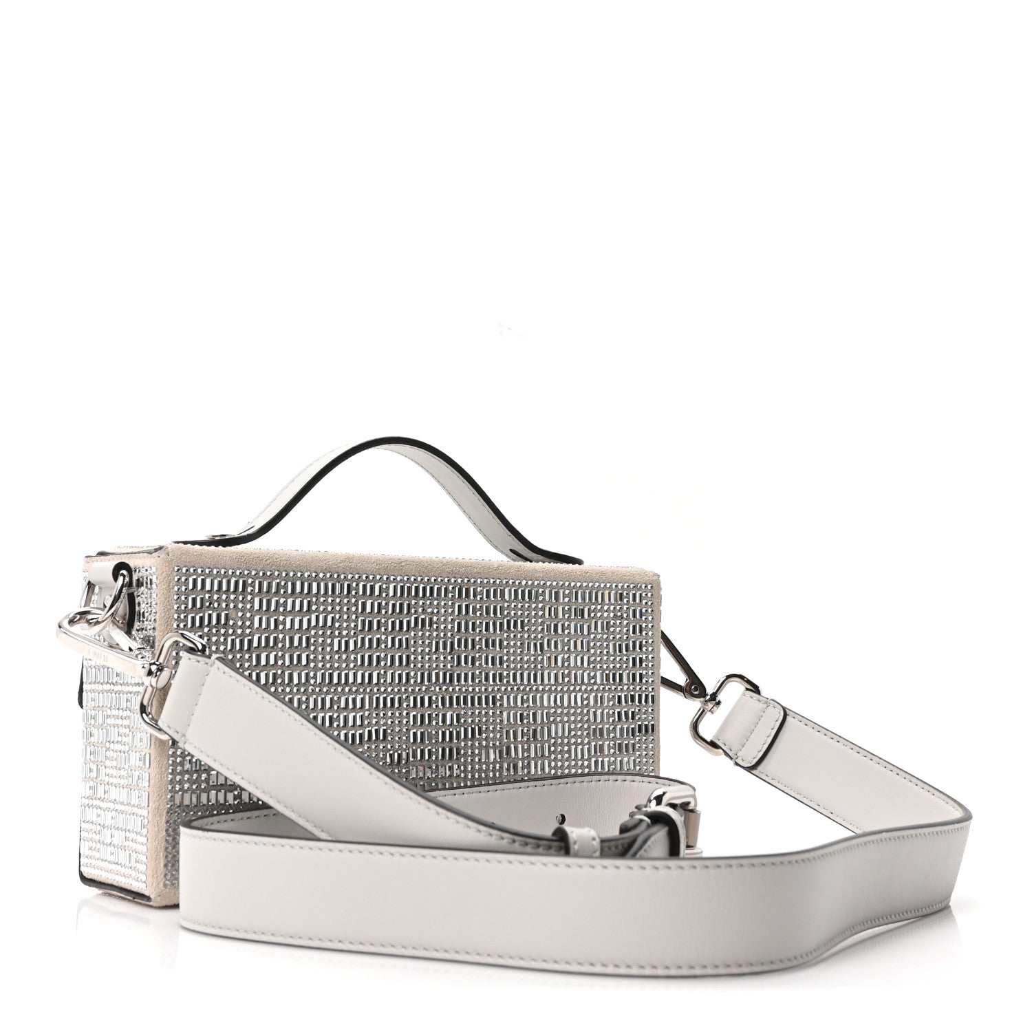 Fendi Strass FF 1974 Baguette Soft Trunk Ghiaia 3 of 10